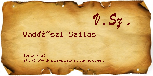 Vadászi Szilas névjegykártya